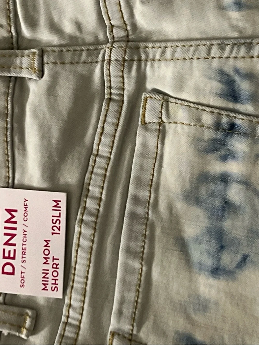 Girls' JUSTICE Light Wash Tie-Dye Denim Shorts